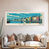 Waterford, Ireland Panoramic Canvas Print, Waterford, Ireland Painting, Ireland Art, Waterford Travel Poster, Travel Art, Housewarming Gift