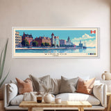 Windsor, Canada Panoramic Canvas Print, Windsor, Canada Painting, Canada Art, Windsor Travel Poster, Travel Art, Guest Room Painting