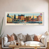 Wolverhampton, England Panoramic Canvas Print, Wolverhampton, England Painting, England Art, Wolverhampton Travel Poster, Travel Art, Living Room Painting