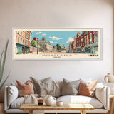 Worcester, England Panoramic Canvas Print, Worcester, England Painting, England Art, Worcester Travel Poster, Travel Art, Guest Room Painting