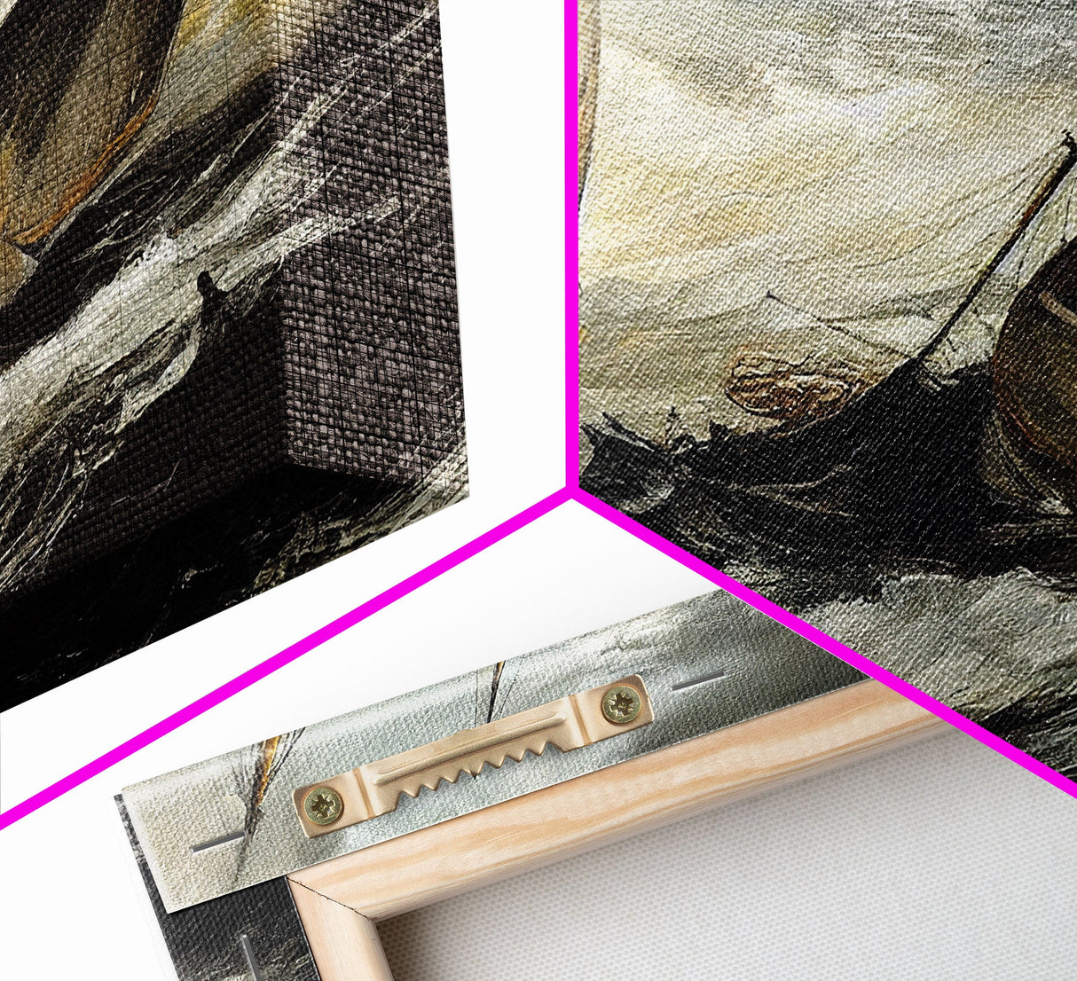 Shipwreck at Sea, Nautical Art, Disaster art, 3 piece wall art, 3 piece canvas print, cool home wall decor