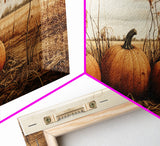 Autumn Wall Art, Pumpkin Decor, Farm Wall Art, Canvas Print, Wall Hanging, Panoramic Art, Farmhouse Wall Decor, Housewarming Gift, RV Decor