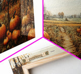 Pumpkin Decor, Nature Wall Art, Fall Wall Art, Canvas Print, Wall Hanging, Panoramic Art, Rustic Wall Art, Office Decor, Teacher Gift