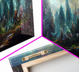 Trippy wall art canvas print, psychedelic wall art, Panoramic nature landscape wall art, fantasy art