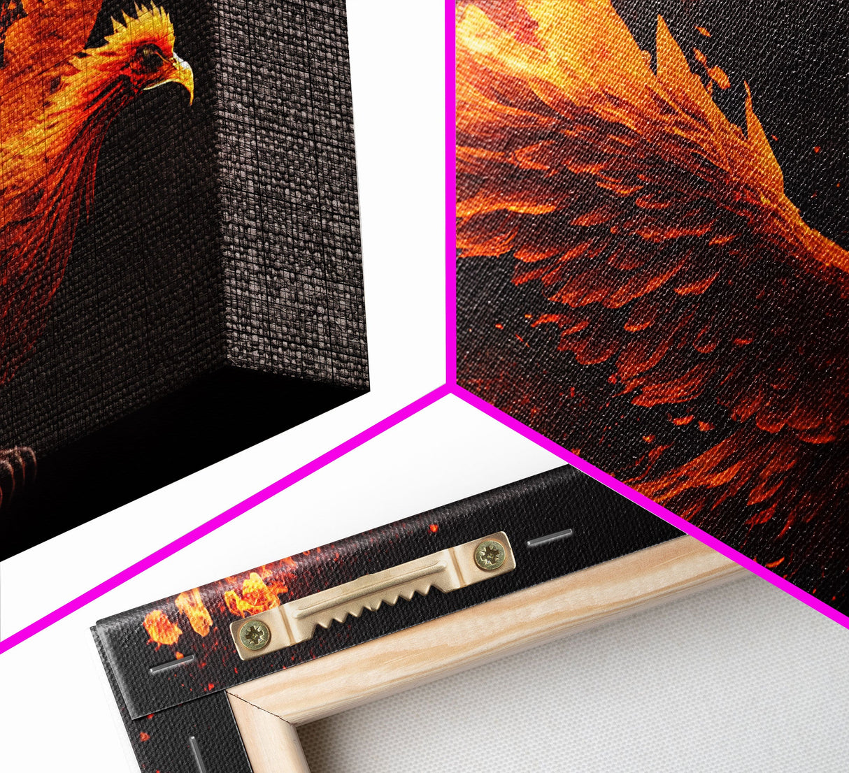 Panoramic Canvas Print Of "The Phoenix" - Rebirth Art - Framed Canvas Art - Framed Wall Art - Incredibly Beautiful Phoenix Decor