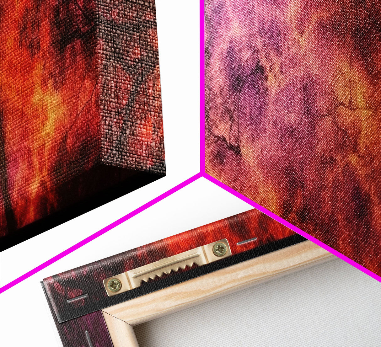 Forest Fire Canvas Art,  Fire Canvas Art,  Large Canvas Print, Woods On Fire Art Print, Purple Forest Art, Panoramic, Wall Art, Canvas Print