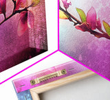 Cherry Blossoms Wall Art, Spring Flowers Wall Decor, Floral Wall Art, Panoramic Wall Decor, Canvas Print, Wall Art, Framed Canvas Art