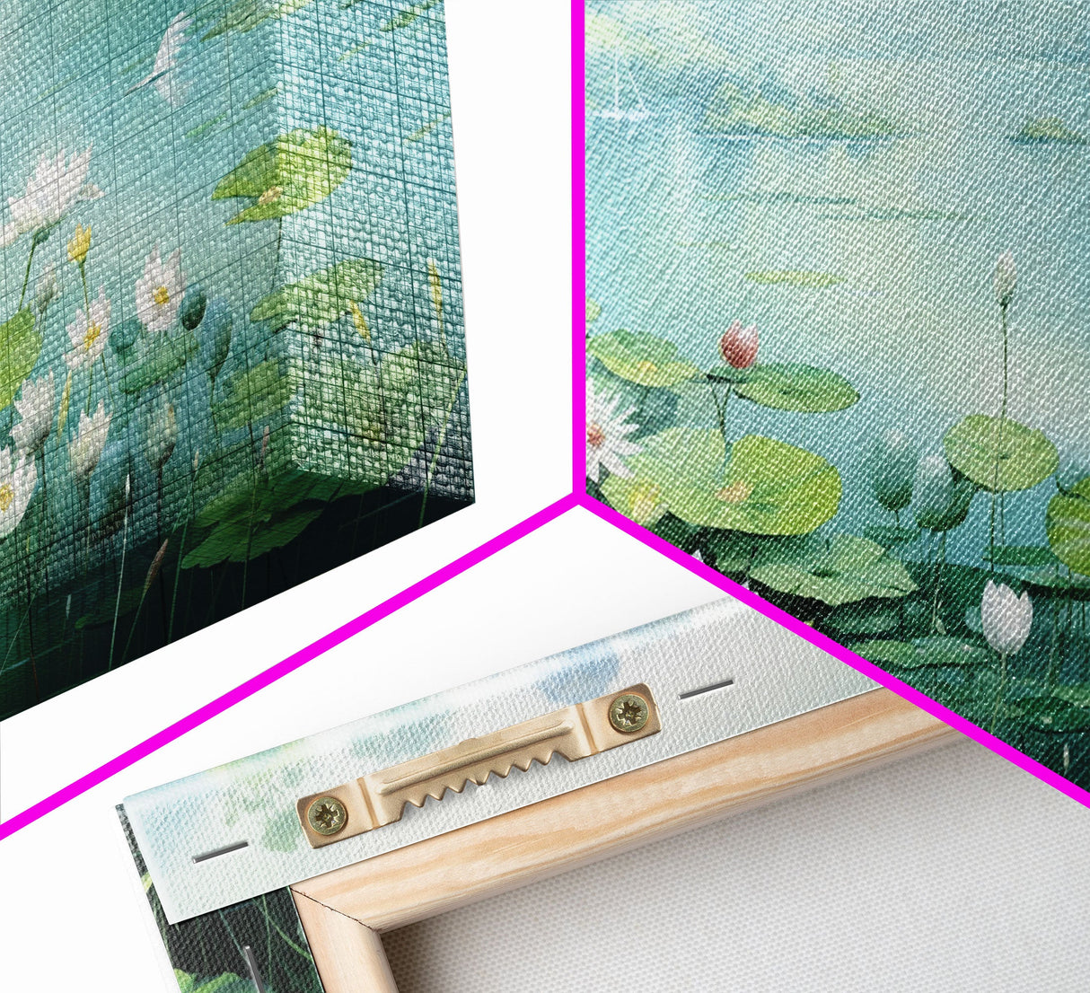 Lake Wall Art, Water Lily Wall Print, Fantasy Art, Panoramic Art, Wall Art, Canvas Art, Landscape Art, Wall Hanging, Client Gift, Ranch Art