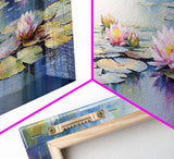 Lake Wall Art, Water Lily Art, Lotus Wall Print, Canvas Print, Wall Art, 3 Piece Wall Art, Home Wall Decor, Country Home Decor, Ranch Decor