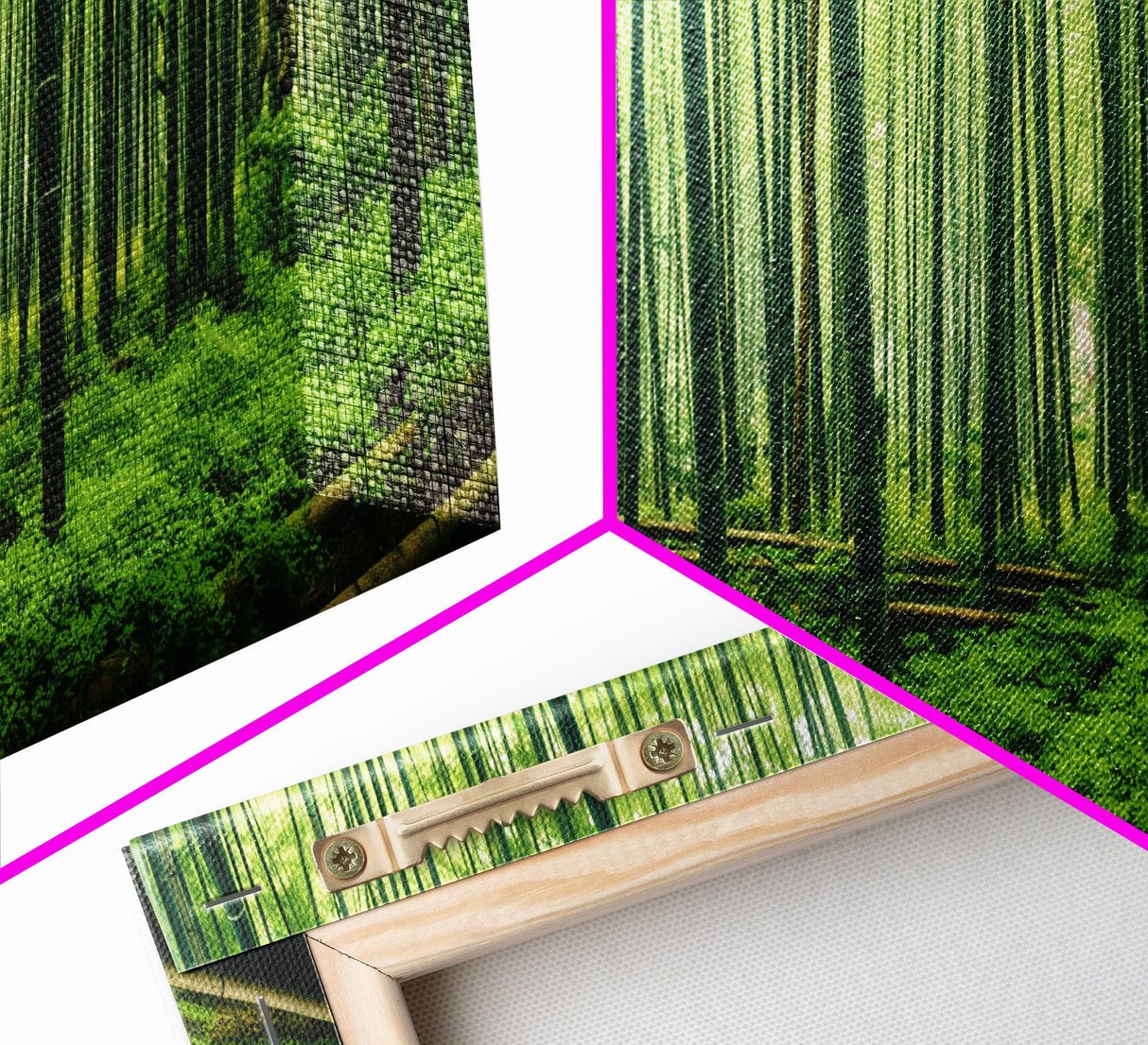 Beautiful Photographic Panoramic of Arashiyama Bamboo Grove Kyoto Japan, Framed Canvas Print, Landscape Photography, Landmark Art