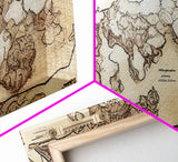 D&D RPG World Map Concept Art, Ready To Hang Canvas Print, Panoramic Art, Extra Wide Wall Decor, Cool Mancave Art, DND