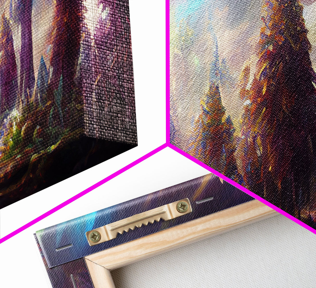 RPG Art, High Fantasy Forest Wall Art, Ready To Hang Canvas Print, Panoramic Art, Fantasy RPG Concept Art