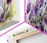 Lavender Wall Art, Ready To Hang Canvas Print, Panoramic Art, Floral Arrangement Wall Decor