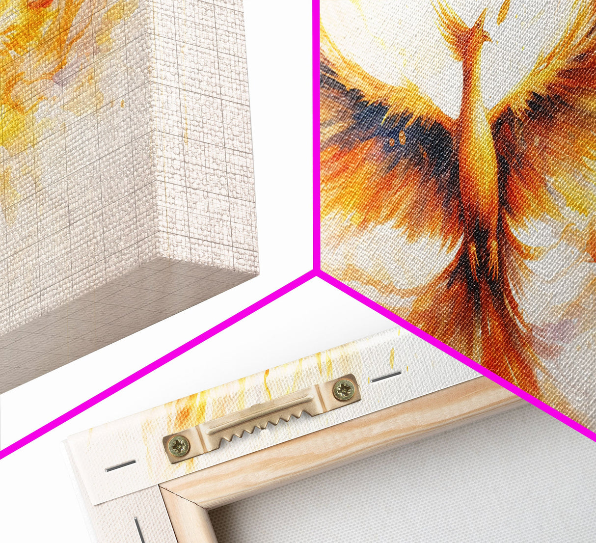 The Phoenix Panoramic Print, Mystical Rebirth, Framed Wall Art