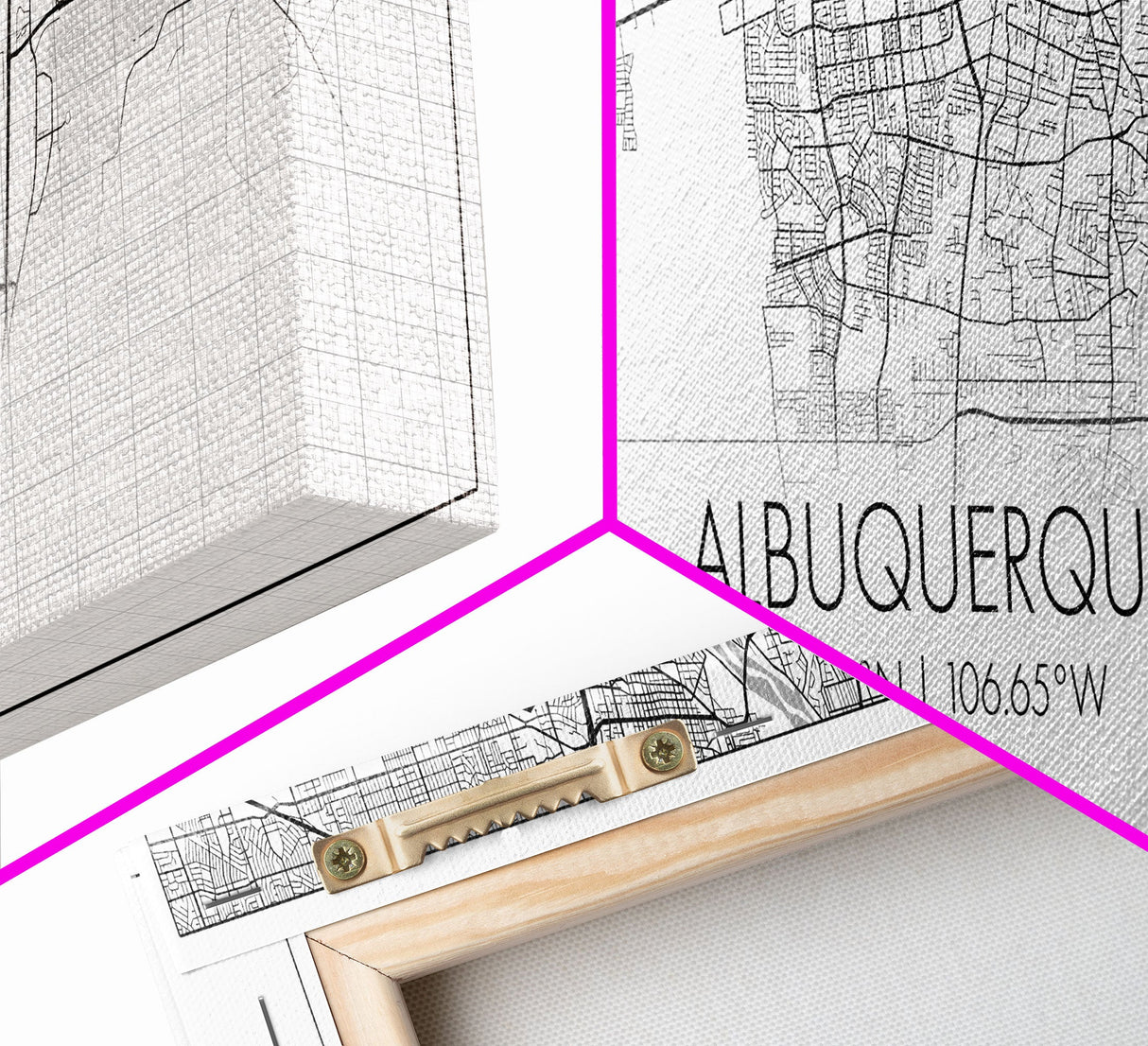 Panoramic Albuquerque City Map, New Mexico Art, Map Print, Minimalist Wall Art, Canvas Art, Housewarming Gift, Street Map Art, Closing Gift