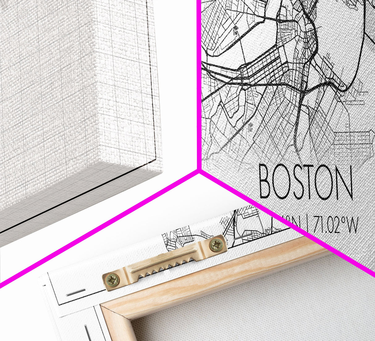 Panoramic Boston City Map, Massachusetts Art, Map Print, Minimalist Wall Art, Canvas Art, Housewarming Gift, Street Map Art, Closing Gift