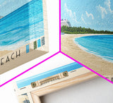 Cruise Center Beach, Turks and Caicos Panoramic Print, Vacation Gift, Turks and Caicos Wall Art, Beach Painting, Beach Decor, Beach Or Lakehouse Art