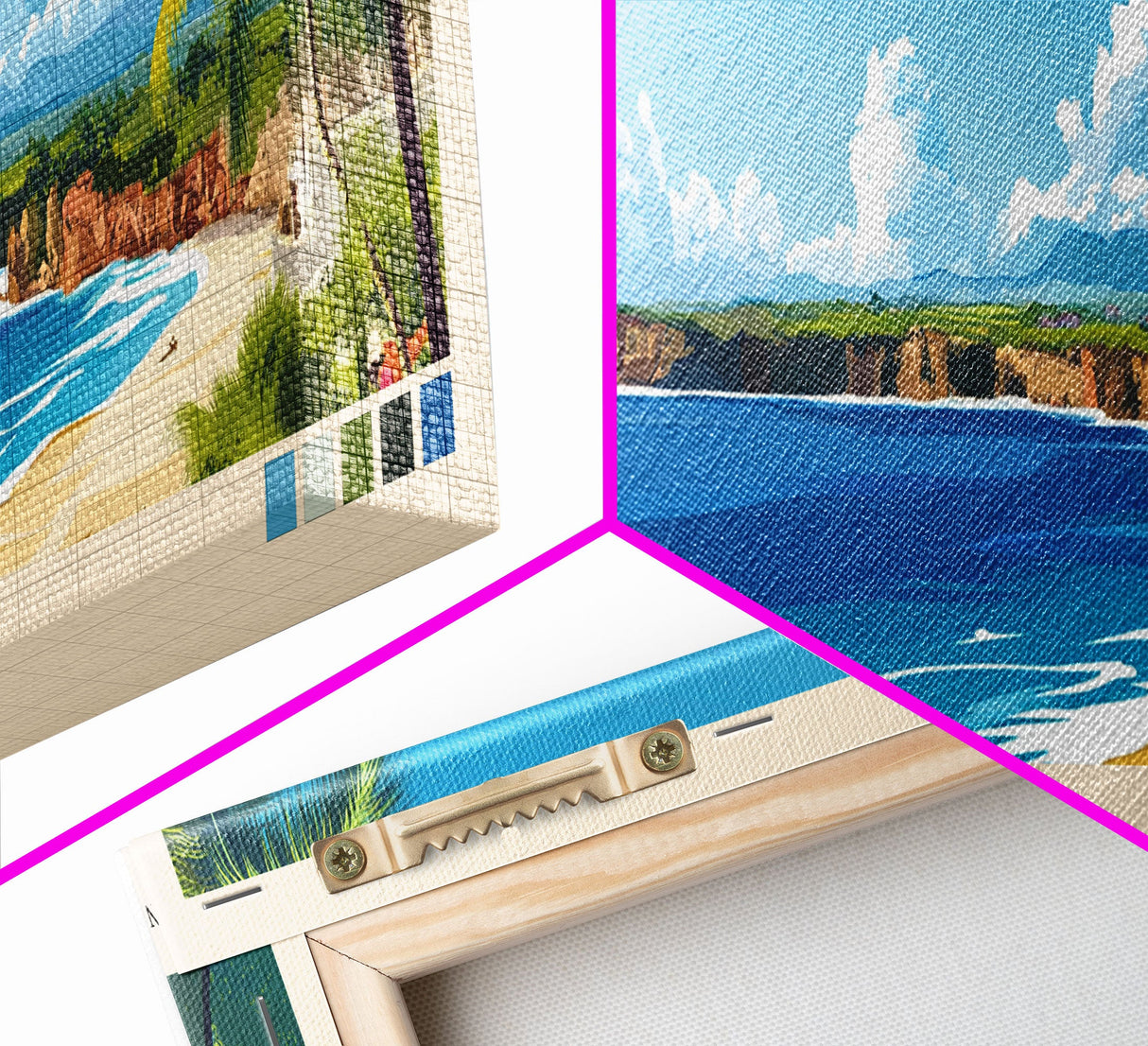 Cuba, Cuba Panoramic Beach Print, Vacation Gift, Cuba Wall Art, Beach Painting, Beach Decor, Beach Painting