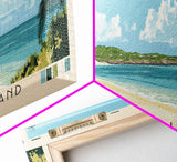 Eleuthera Island, Bahamas Panoramic Beach Print, Vacation Gift, Bahamas Wall Art, Beach Painting, Beach Decor, Beach Painting