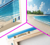 Hideaway Beach, Bahamas Panoramic Print, Vacation Gift, Bahamas Wall Art, Beach Painting, Beach Decor, Large Wall Art, Wood Frame Art