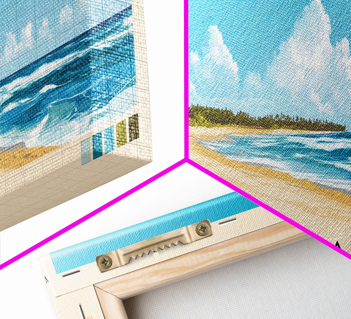 Kite Beach, Dominican Republic Panoramic Print, Vacation Gift, Dominican Republic Wall Art, Beach Painting, Beach Decor, Large Wall Art, Wood Frame Art