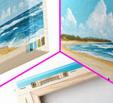 Kite Beach, Dominican Republic Panoramic Print, Vacation Gift, Dominican Republic Wall Art, Beach Painting, Beach Decor, Large Wall Art, Wood Frame Art