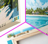 Landaa Giraavaru, Maldives Panoramic Print, Vacation Gift, Maldives Wall Art, Beach Painting, Beach Decor, Beach Or Lakehouse Art