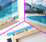 Lo So Shing Beach, Hong Kong Panoramic Beach Print, Vacation Gift, Hong Kong Wall Art, Beach Painting, Beach Decor, Beach Painting