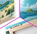 Los Roques, Venezuela Panoramic Beach Print, Vacation Gift, Venezuela Wall Art, Beach Painting, Beach Decor, Beach Painting