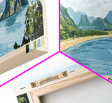 Ly Son, Vietnam Panoramic Beach Print, Vacation Gift, Vietnam Wall Art, Framed Canvas Print, Framed Beach Painting