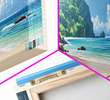 Nui Beach, Thailand Panoramic Print, Vacation Gift, Thailand Wall Art, Beach Painting, Beach Decor, Beach Or Lakehouse Art