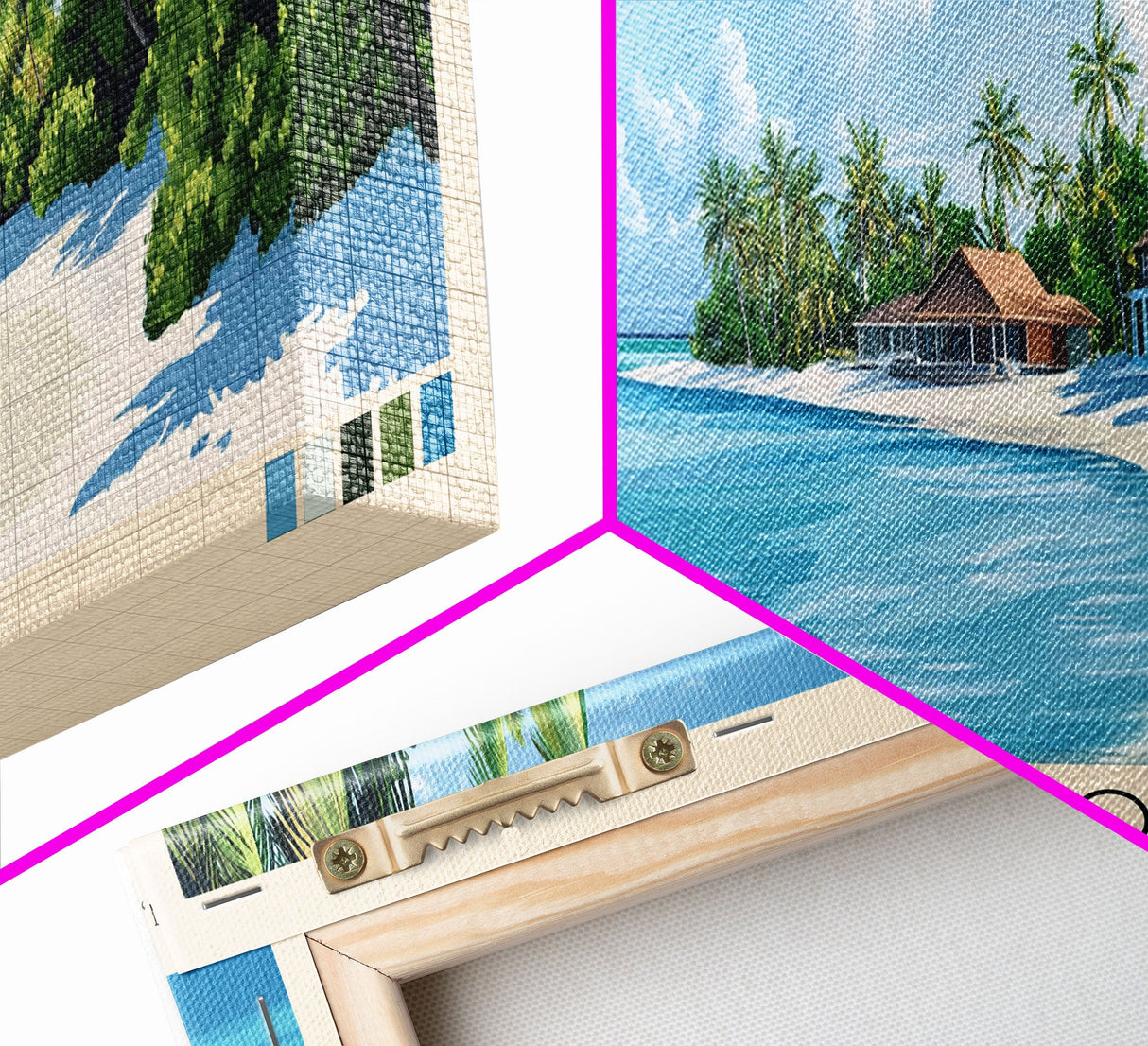 Omadhoo, Maldives Panoramic Print, Vacation Gift, Maldives Wall Art, Beach Painting, Beach Decor, Beach Or Lakehouse Art