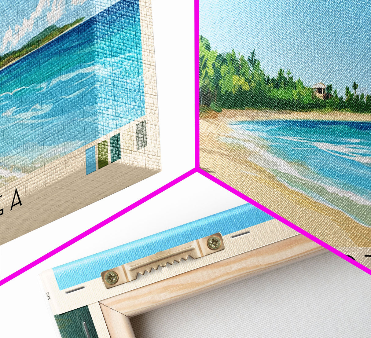 Playa Tortuga, Cuba Panoramic Beach Print, Vacation Gift, Cuba Wall Art, Beach Painting, Beach Decor, Beach Painting