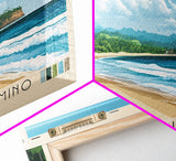 Playas de Palomino, Colombia Panoramic Beach Print, Vacation Gift, Colombia Wall Art, Framed Canvas Print, Framed Beach Painting