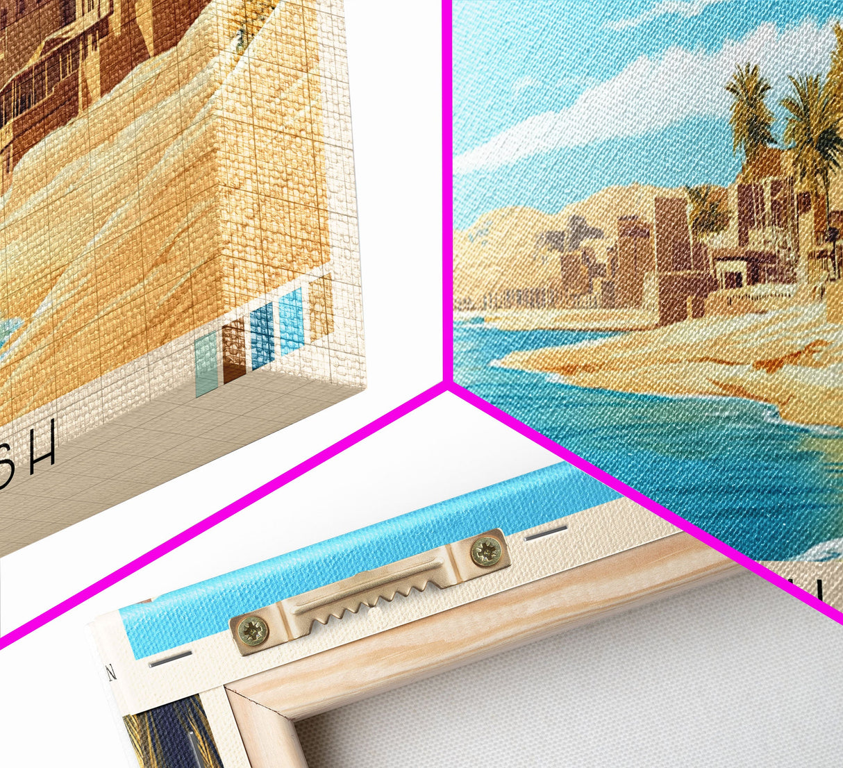 Sahl Hasheesh, Egypt Panoramic Beach Print, Vacation Gift, Egypt Wall Art, Beach Painting, Beach Decor, Beach Painting