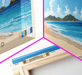 Sandy Ground, Anguila Panoramic Beach Print, Vacation Gift, Anguila Wall Art, Beach Painting, Beach Decor, Beach Painting