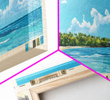 Saona, Dominican Republic Panoramic Print, Vacation Gift, Dominican Republic Wall Art, Beach Painting, Beach Decor, Large Wall Art, Wood Frame Art