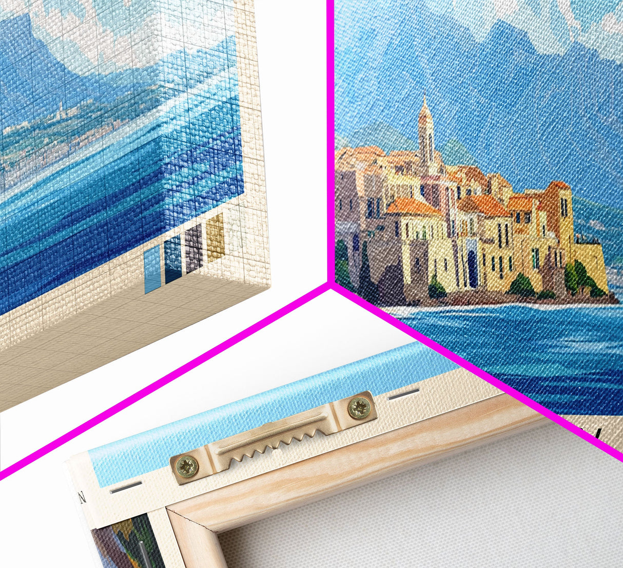 Sicily, Italy Panoramic Beach Print, Vacation Gift, Italy Wall Art, Beach Painting, Beach Decor, Beach Painting