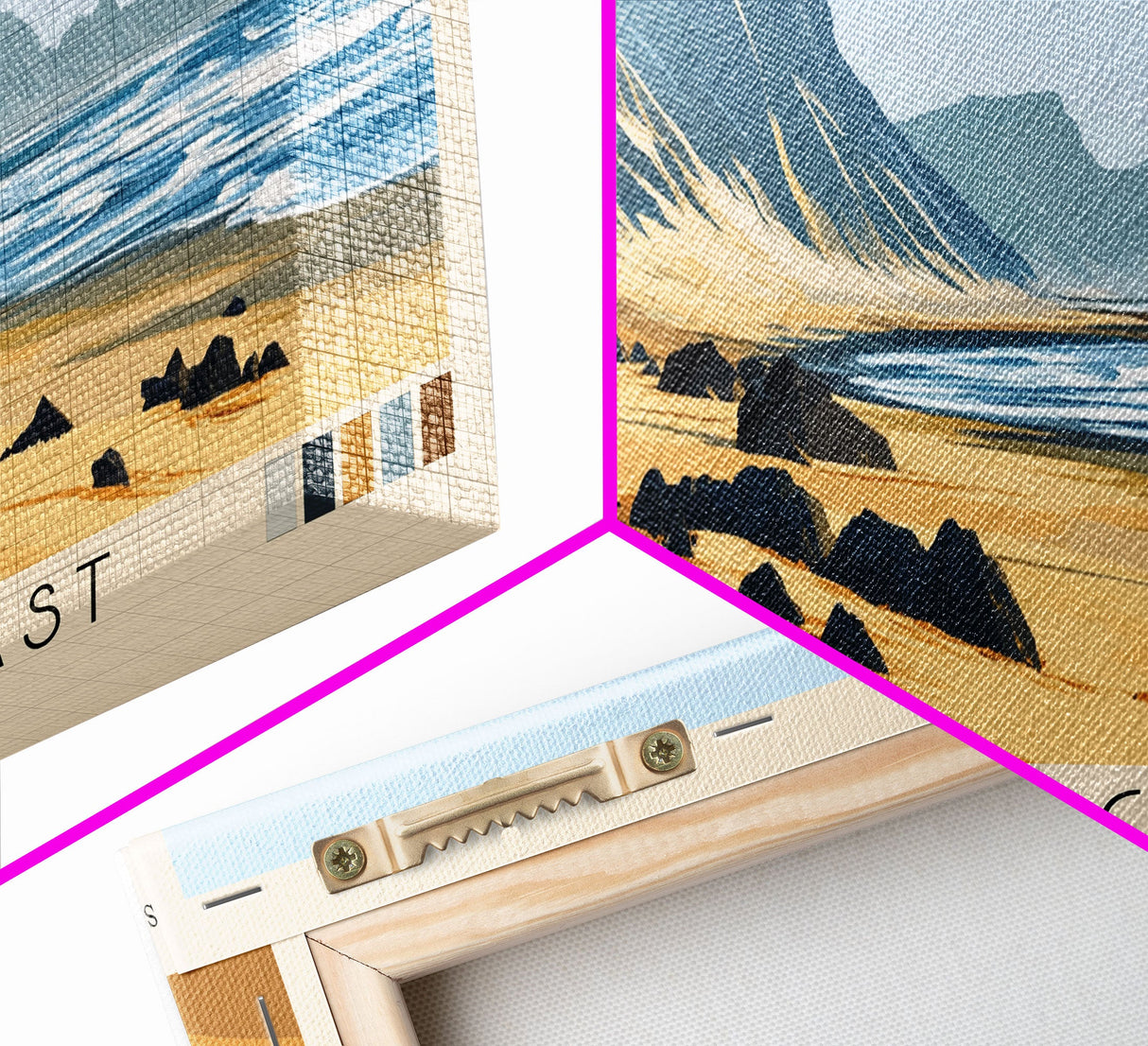 Skeleton Coast, Namibia Panoramic Print, Vacation Gift, Namibia Wall Art, Beach Painting, Beach Decor, Large Wall Art, Wood Frame Art