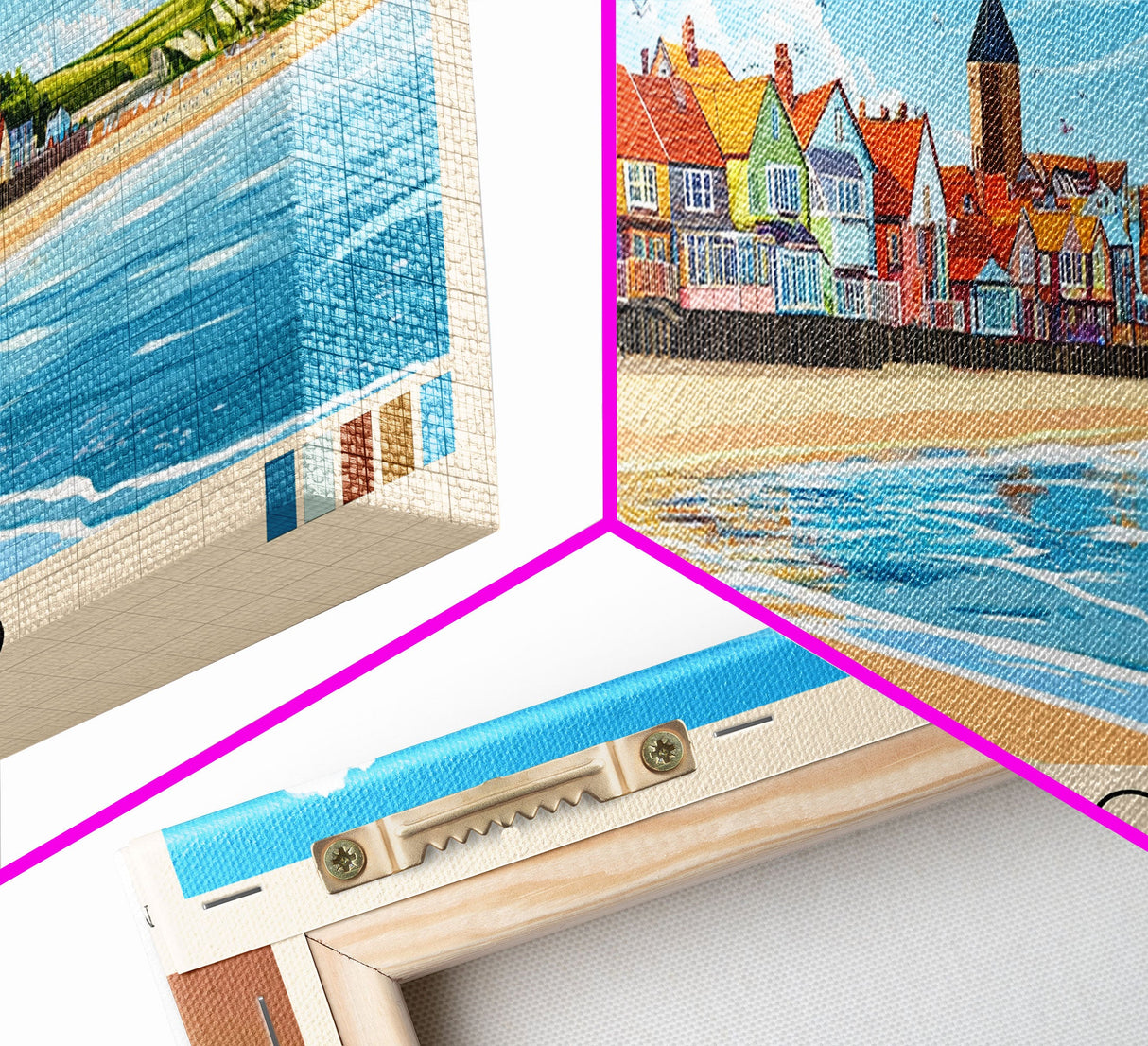 Southwold, United Kingdom Panoramic Print, Vacation Gift, United Kingdom Wall Art, Beach Painting, Beach Decor, Beach Or Lakehouse Art