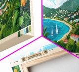 St. Vincent, Saint Vincent and the Grenadines Panoramic Beach Print, Vacation Gift, Saint Vincent and the Grenadines Wall Art, Beach Painting, Beach Decor, Beach Painting