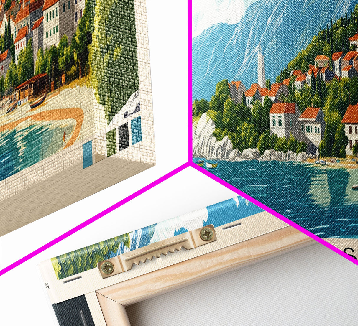 Stračinska, Croatia Panoramic Beach Print, Vacation Gift, Croatia Wall Art, Beach Painting, Beach Decor, Beach Painting