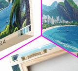 Taipús de fora, Brazil Panoramic Beach Print, Vacation Gift, Brazil Wall Art, Beach Painting, Beach Decor, Beach Painting