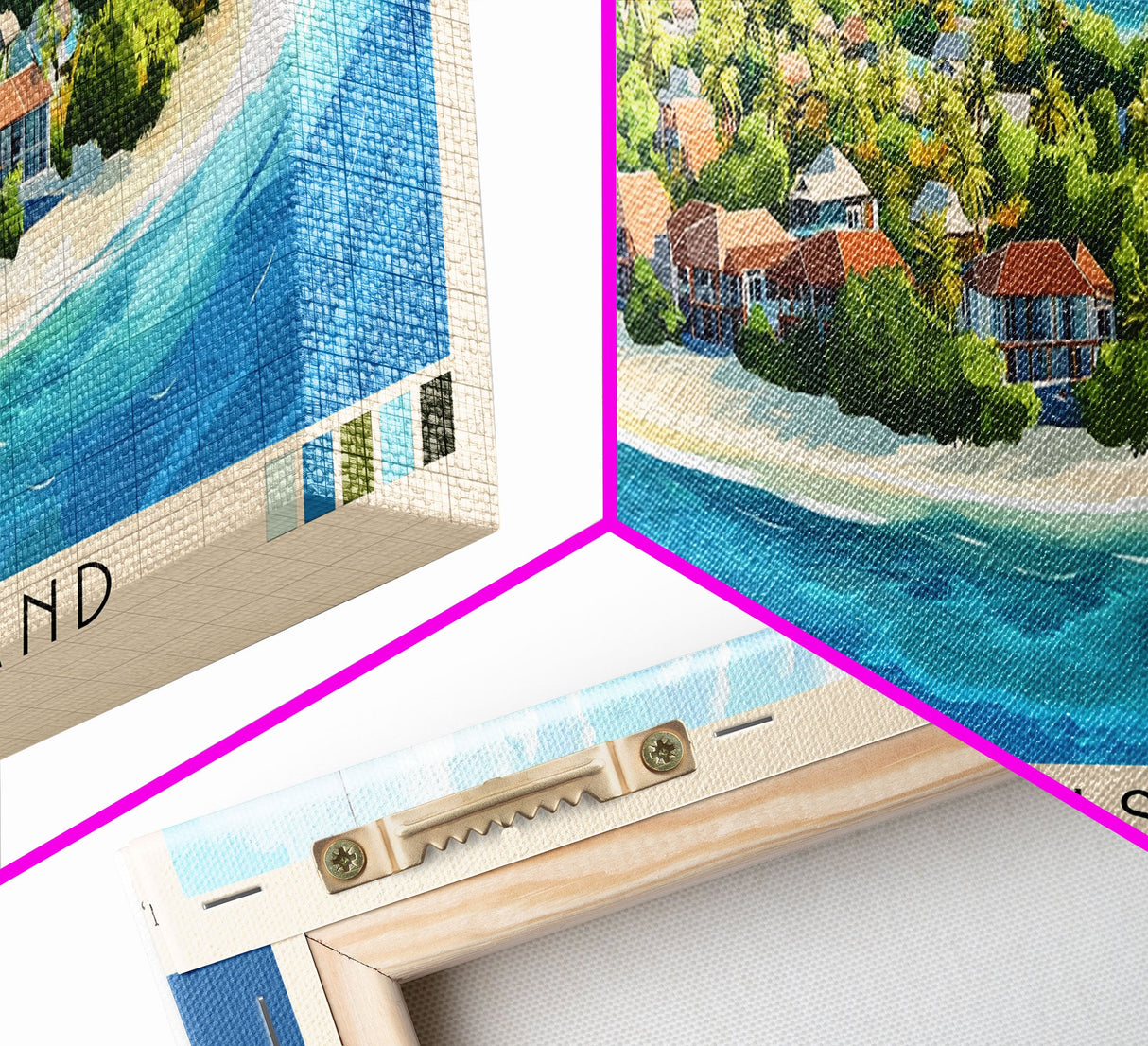 Vaadhoo Island, Maldives Panoramic Print, Vacation Gift, Maldives Wall Art, Beach Painting, Beach Decor, Large Wall Art, Wood Frame Art