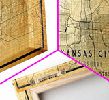 Kansas City Panoramic Map Print, Kansas Gifts, Map of Kansas City, Kansas City Missouri, Map Wall Art, Cool Office Wall Art For Him