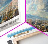 Reno Nevada Panoramic Print, Trendy Framed Canvas Print, City Travel Poster, Home Wall Art, Living Room Decoration, Unique Gift