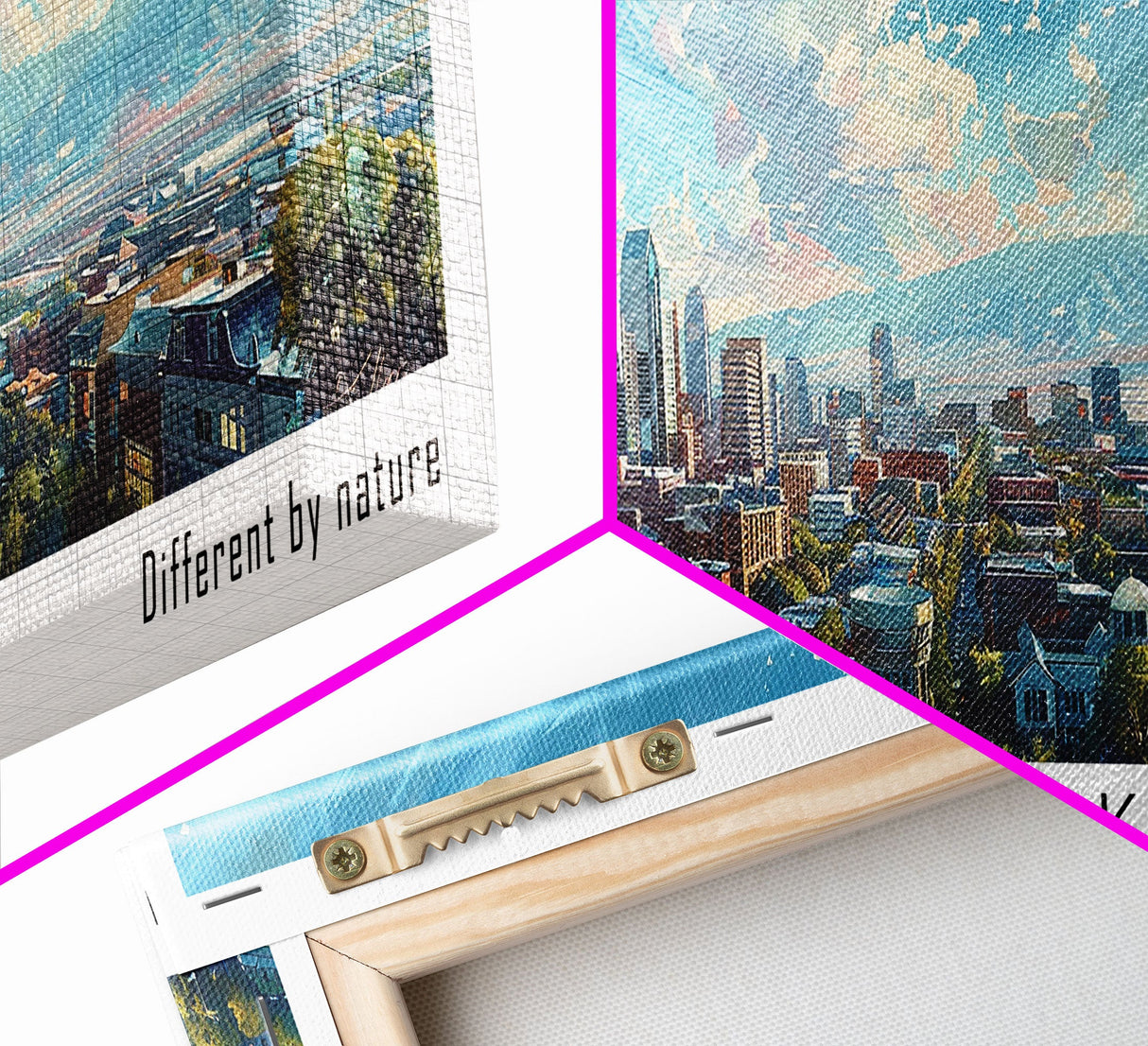 Salt Lake Utah Panoramic Print, Stylish Framed Canvas Print, City Travel Poster, Home Decoration, Office Wall Art