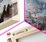 Amadora Portugal Travel Print Wall Art, Panoramic City Art, Travel Art, Wall Decor, Vacation Gift, Framed Canvas Print Or Metal Art