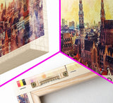 Antwerp Belgium Wall Art, Panoramic Travel Poster, Panoramic Framed Canvas Print, City Wall Art, Wall Hanging Home Decor, Travel Art