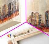 Arad Romania Travel Art, City Art, Framed Canvas Print or Metal Wall Art, Europe Travel Poster, Panoramic Wall Art, Extra Wide Wall Art